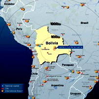 볼리비아 신도시 개발사업지구 위치도. ⓒ 국토교통부  