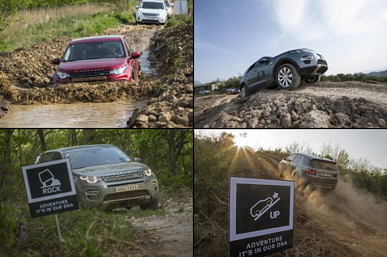 디스커버리 스포츠의 새로운 차체는 가장 험난한 지형에서도 뛰어난 성능을 발휘할 수 있도록 최적화됐으며 일반, 풀·자갈·흙, 진흙, 모래에 이르는 네 가지 지형 모드를 선택할 수 있다. ⓒ 재규어·랜드로버 코리아