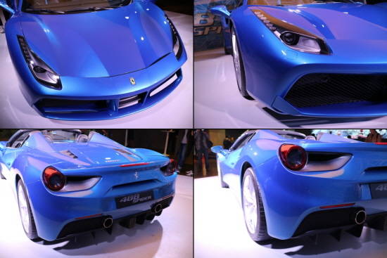 488 스파이더는 지금까지의 페라리 스파이더들 가운데 공기역학적으로 가장 효율적인 면모를 자랑한다. = 노병우 기자