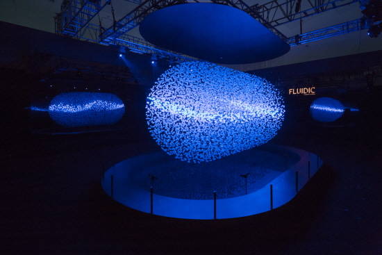 '스컬프쳐 인 모션' 1세대 '플루이딕' 작품. ⓒ 현대자동차