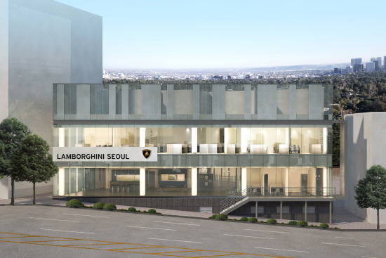 새로운 람보르기니 서울 전시장 전경. ⓒ 오토모빌리 람보르기니