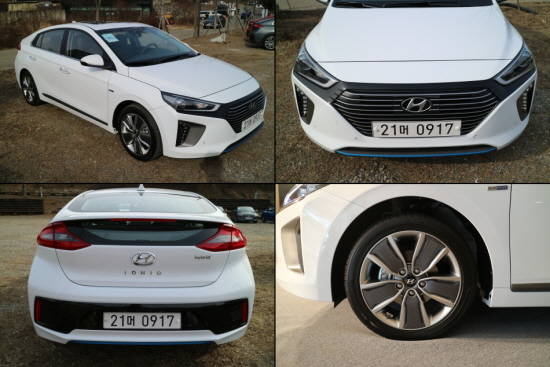 '아이오닉 하이브리드'는 공기역학성능에 최적화 된 실루엣을 갖춘 것이 특징이다. = 노병우 기자