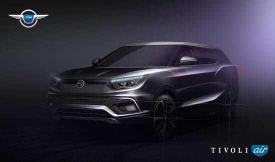 쌍용자동차가 티볼리 롱보디 차명을 '티볼리 에어'로 확정하고 유니크 다이내믹 스타일을 살펴 볼 수 있는 렌더링 이미지를 공개했다. Ⓒ 쌍용자동차