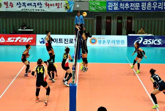 대구광역시청과 포항시체육회의 경기 장면. ⓒ 한국실업배구연맹