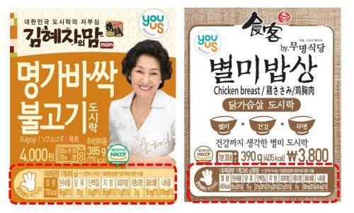 영양성분 표시 스티커. ⓒ GS리테일