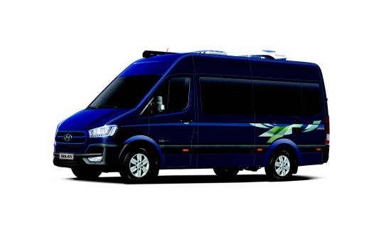 현대차가 미니버스 쏠라티를 이용한 캠핑카를 포함해 다양한 특장모델을 선보였다. ⓒ 현대자동차