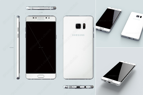 모바일 신제품 정보 전문가 스티브 헤머스토퍼가 자신의 트위터(@OnLeaks)에 갤럭시노트6의 렌더링 이미지를 공개했다. ⓒ 스티브 헤머스토퍼 트위터