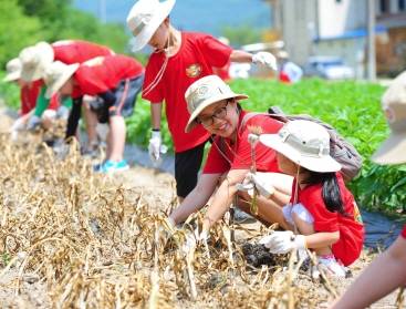 의성마늘과의 협력을 강화하는 사회공헌 프로그램인 의성마늘햄 가족캠프. ⓒ 롯데푸드