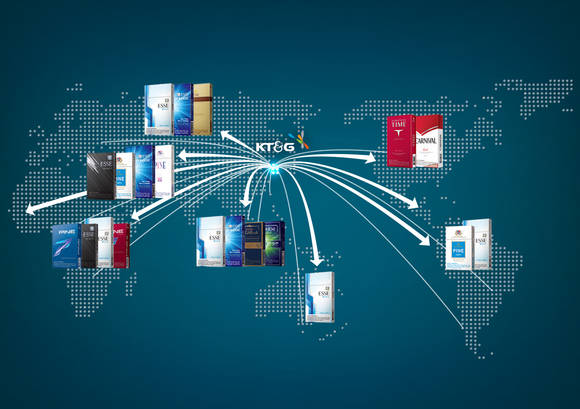 KT&G가 해외사업 저변 확대에 주력하고 있다. 세계 50여국에 제품을 수출하는 세계 5위의 글로벌기업으로 도약 중이다. ⓒ KT&G