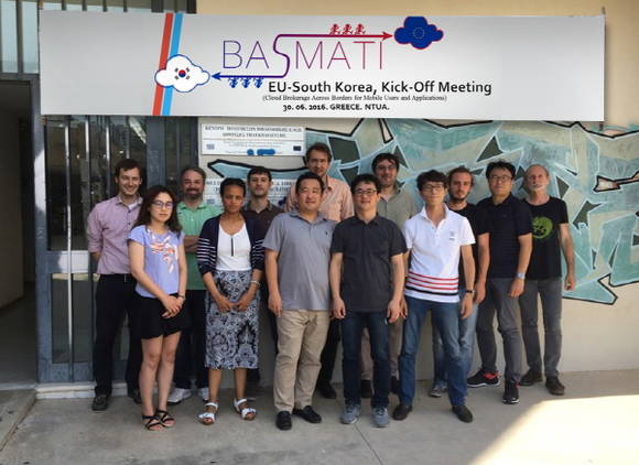 그리스 아테네 국립 공과대학(NTUA)에 모여 이탈리아, 독일, 스페인, 프랑스등 관계자들과 클라우드사업 첫 킥오프 미팅을 가졌다. ⓒ 프라임경제