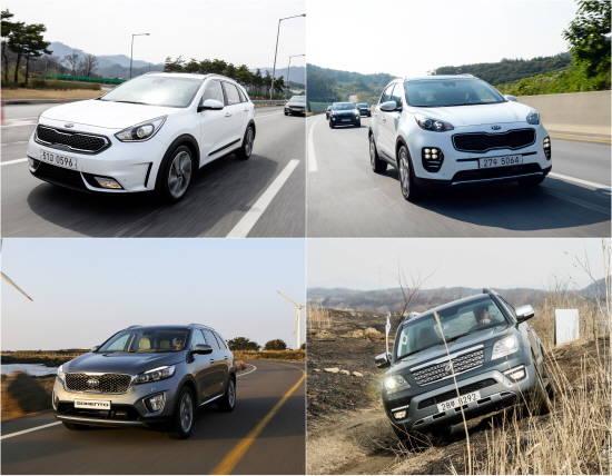 기아차는 △니로 △스포티지 △쏘렌토 △모하비로 이어지는 SUV 풀라인업을 갖추고 있다. ⓒ 기아자동차