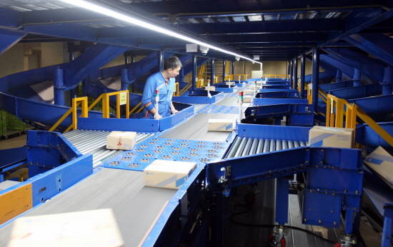 휠소터가 작동되고 있는 모습. ⓒ CJ대한통운