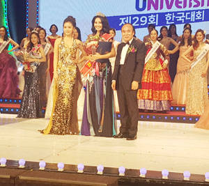 이번 월드 미스 유니버시티 한국 대회의 우승은 참가번호 2번 권휘씨가 차지했다. = 김경태 기자