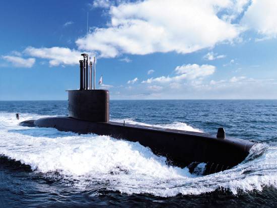 대우조선해양이 건조한 209급 잠수함. ⓒ 대우조선해양