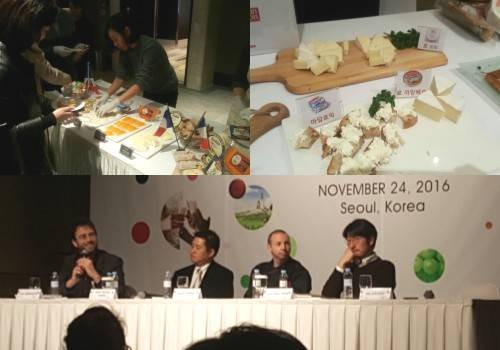 이번 세미나에는 한국과 프랑스를 대표하는 식품을 선별, 시음·시식할 수 있는 자리를 마련했다. = 하영인 기자