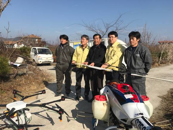 산청군이 드론을 이용한 조류인플루엔자 사전 차단에 나서고 있다. ⓒ 산청군