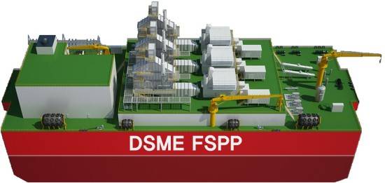 대우조선해양이 개발 중인 부유식발전설비인 FSPP의 조감도. ⓒ 대우조선해양