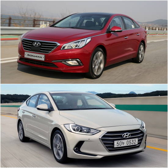 내수판매에서 큰 비중을 차지하는 쏘나타와 아반떼가 제 역할을 못해주고 있다. ⓒ 현대자동차