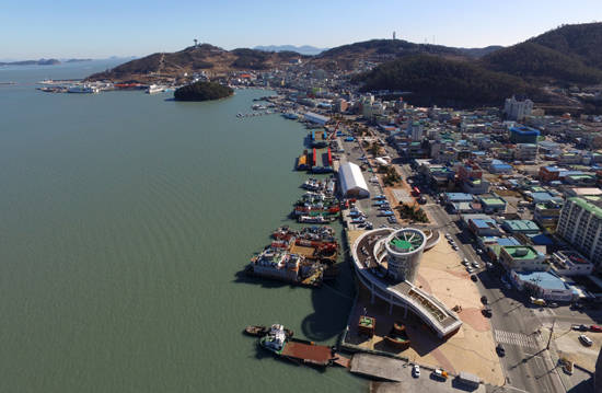 전시관 설치공사 현장. ⓒ완도군