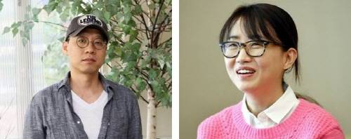 김성훈 감독(왼쪽)과 김은희 작가. 넷플릭스는 김성훈 감독과 김은희 작가와 함께 한국 오리지널 드라마 '킹덤'을 제작한다. ⓒ 넷플릭스