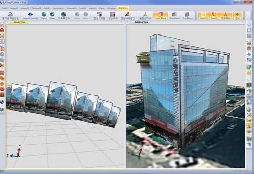 에피폴라가 다각도의 건물 이미지로 3차원 이미지를 생성하는 모습. ⓒ 한국콘텐츠진흥원 네이버 블로그 캡쳐