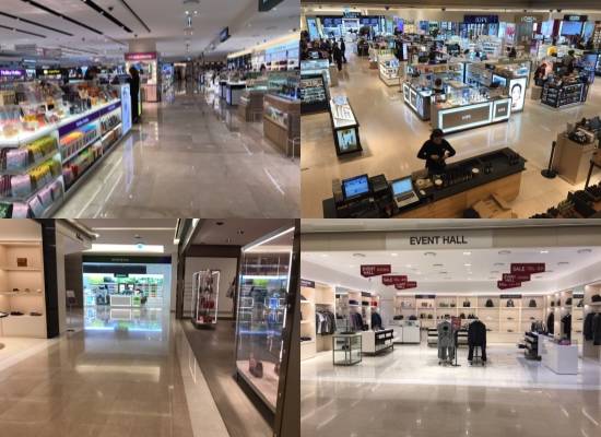 HDC신라면세점 일부 매장의 경우 고객뿐만 아니라 담당 직원의 모습도 찾아볼 수 없었다. = 백유진 기자