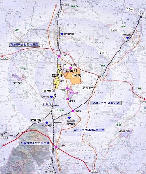 양주옥정지구 위치도. ⓒ LH