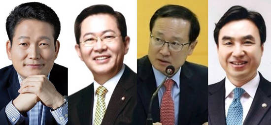 좌측부터 송영길, 박남춘, 홍영표, 윤관석 의원.ⓒ더불어민주당 인천시당