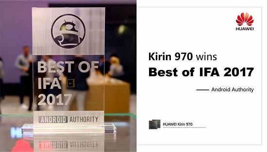화웨이 새 모바일 AP '기린 970'이 독일 국제가전박람회 IFA2017에서 최고 제품으로 선정됐다. ⓒ 화웨이