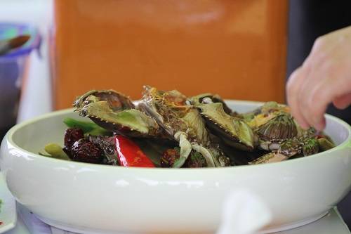 요리경연대회에 참가한 꽃게장의 정갈함. = 나광운 기자