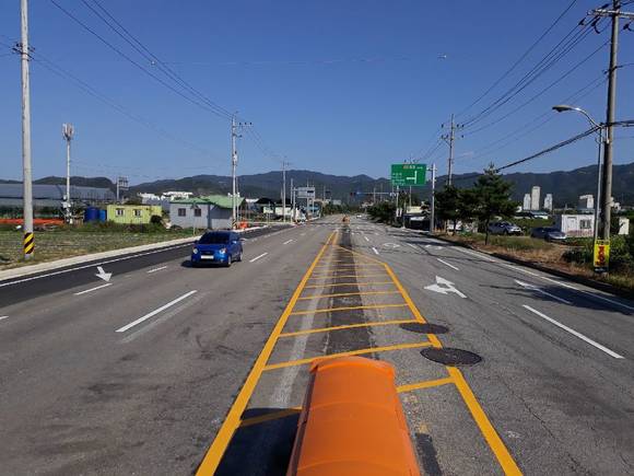 성거읍 정촌리 시도27호선 선형개량 완공. ⓒ 천안시청