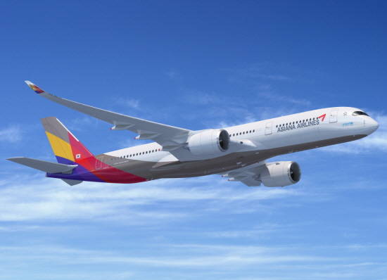 현존하는 항공기 중 가장 최신예 기종인 A350. ⓒ 아시아나항공