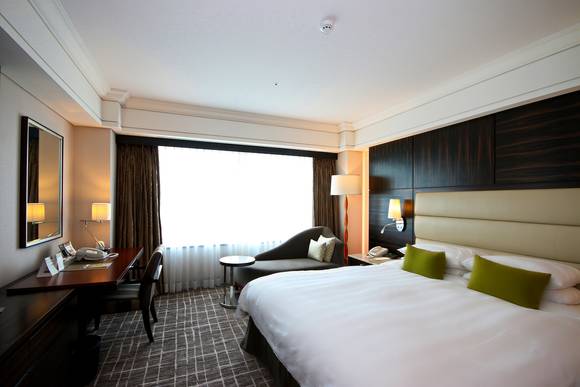 호텔 디럭스 더블 룸 내부. ⓒ 부산롯데호텔