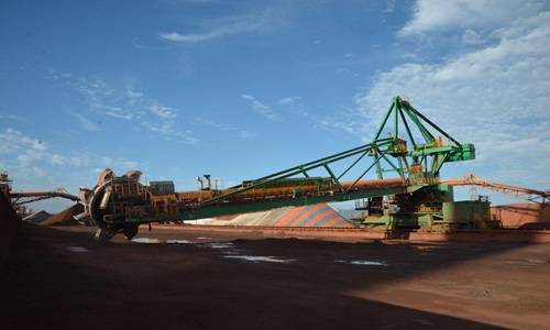 살수장치를 해 미세먼지를 줄인 리클레이머 모습. ⓒ 광양제철소