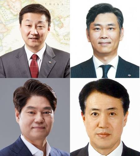 왼쪽부터 시계방향으로 신현재 CJ제일제당 대표겸 BIO사업부문 대표, 김홍기 CJ주식회사 공동대표, 손관수 CJ대한통운 공동대표, 허민회 CJ오쇼핑 대표. ⓒ CJ그룹