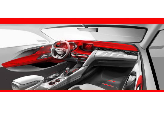 외장 디자인에서 이어지는 비대칭적 요소를 실내에도 그대로 이어져 철저히 운전자 중심으로 재탄생했다. ⓒ 현대자동차