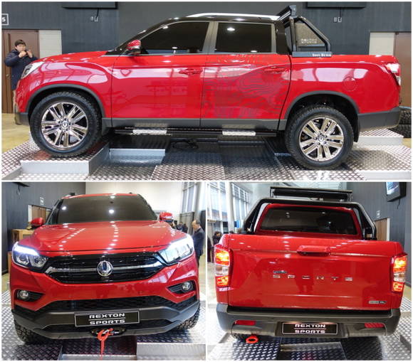 대담하고 강인한 스타일을 가진 렉스턴 스포츠. = 노병우 기자