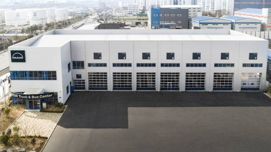만트럭버스코리아 부산센터 전경. ⓒ 만트럭버스코리아