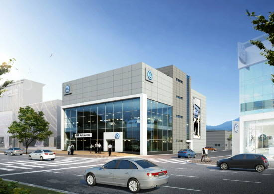 대구 두산 전시장 및 서비스센터 조감도. ⓒ 지엔비오토모빌
