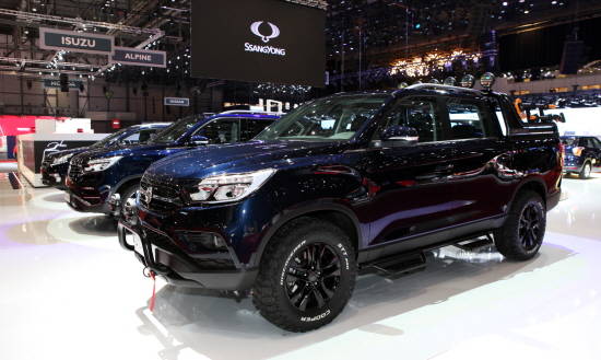 쌍용차가 2018 제네바모터쇼에서 향후 현지 시장 확대를 이끌어 나갈 렉스턴 스포츠를 선보였다. ⓒ 쌍용자동차