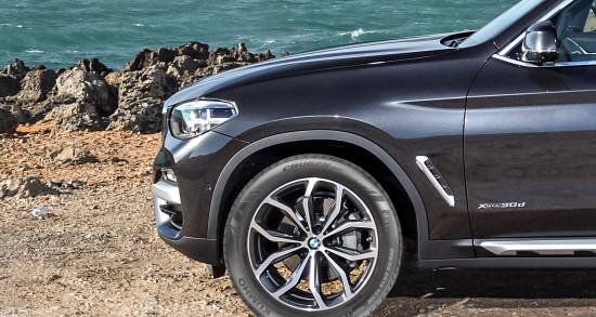 BMW 뉴 X3에 크루젠 HP91이 장착됐다. ⓒ 금호타이어