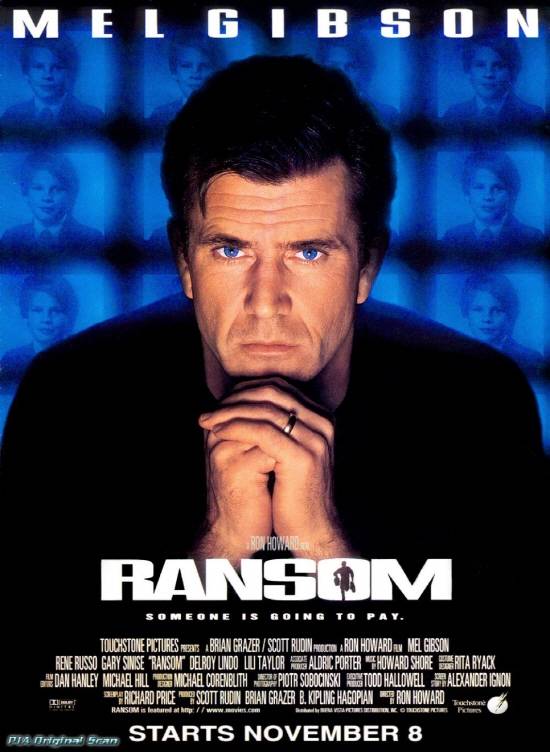 '영화 랜섬(1996년작)' 속 주인공인 톰 멀른(멜 깁슨 역)은 아들 유괴범과의 협상에서 '발상의 전환'을 통해 아들을 무사히 구해낼 수 있었다. ⓒ 영화 랜섬