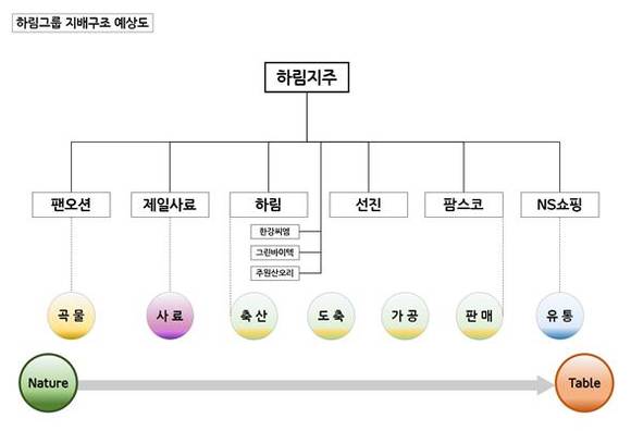 지배구조 예상도. ⓒ 하림그룹