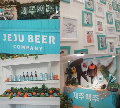 제주맥주 팝업스토어 내부 전경. = 하영인 기자