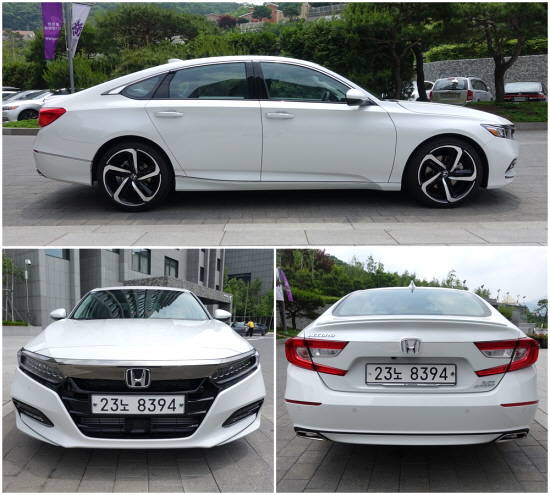 어코드는 저중심 설계를 기반으로 전고를 낮추고 전폭과 휠베이스를 늘려 한층 존재감 있고 다이내믹한 매력을 발산한다. = 노병우 기자