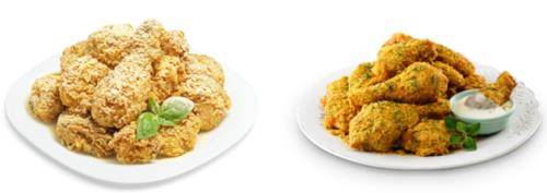 왼쪽부터 네네치킨 스노윙 시즈닝(치즈), bhc 뿌링클 치킨 이미지컷. ⓒ 네네치킨