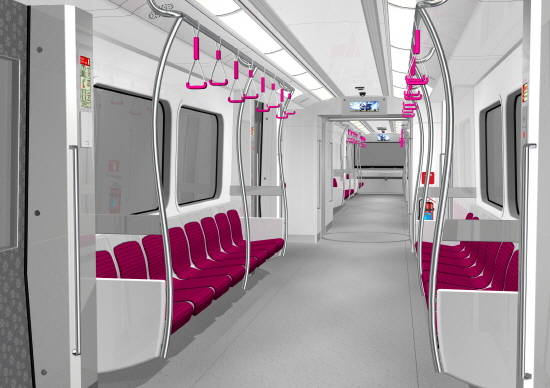 현대로템은 경전철 내부 이산화탄소 농도를 적절 수준으로 관리하는 공조장치를 설치했다. ⓒ 현대로템