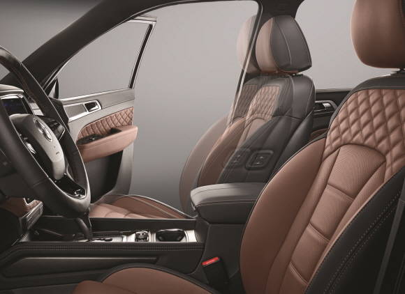 동승석 워크인(walk-in) 디바이스가 작동되는 모습. ⓒ 쌍용자동차