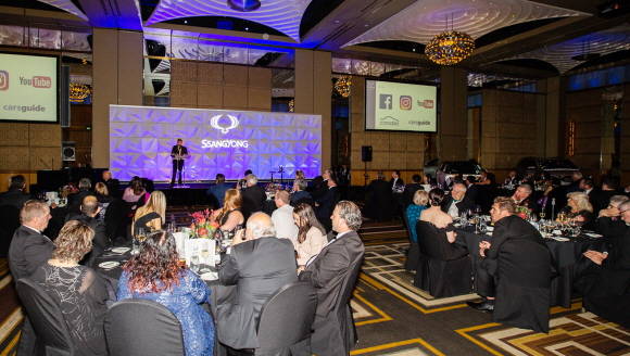 사진은 지난달 29일(현지시간) 멜버른 크라운 메트로폴 호텔에서 열린 쌍용차 브랜드 론칭 행사장 모습. ⓒ 쌍용자동차