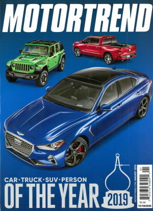 미국 모터트렌드가 최근 펴낸 2019년 1월호. ⓒ 제네시스 브랜드